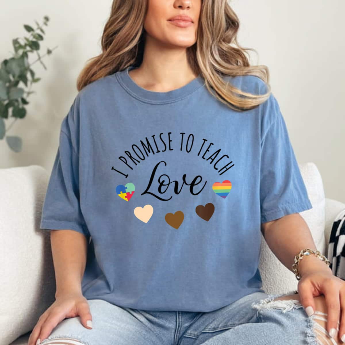 I Promise To Teach Love - Diversity, Equality And LGBT Gift T-Shirt I Promise To Teach Love - Diversity, Equality And LGBT Gift T-Shirt