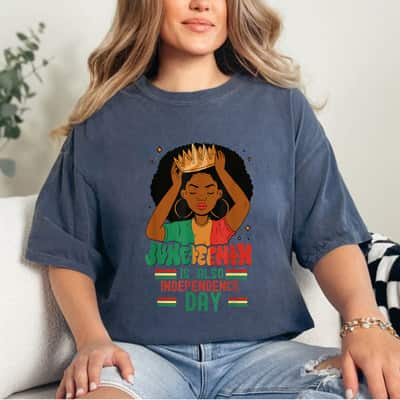 Strong Women Juneteenth Is My Independence Day Black Girl Black Queen T T-Shirt