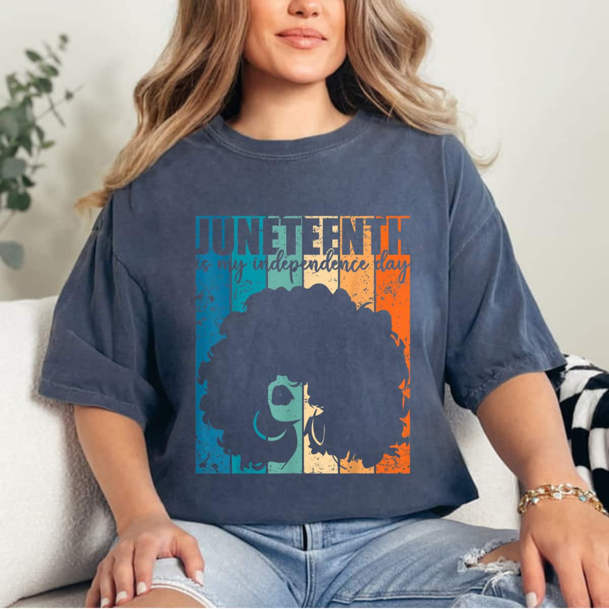 Strong Women Juneteenth My Independence Day Retro Afro Women Melanin T-Shirt Strong Women Juneteenth My Independence Day Retro Afro Women Melanin T-Shirt