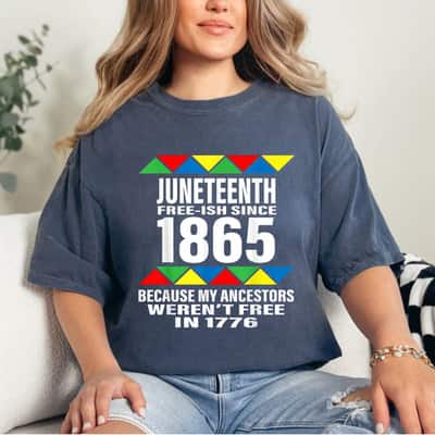 Strong Women Juneteenth Free-ish Since 1865 With Pan African Flag T-Shirt