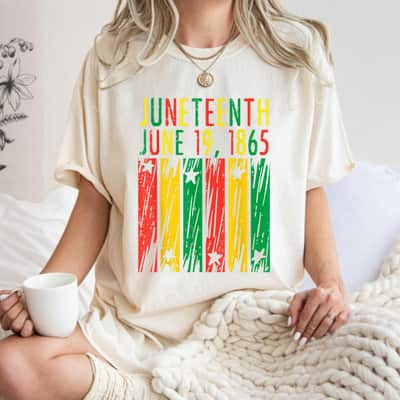 Strong Women Juneteenth Flag 1865 June 19th Black African Pride T-Shirt