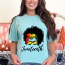 Strong Women Juneteenth Afro Woman Black Queen African American Melanin T-Shirt