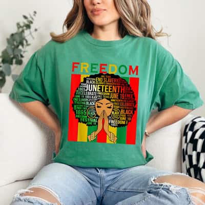 Strong Women Melanin Black Girl Magic Juneteenth Freedom Women Girls Mom T-Shirt