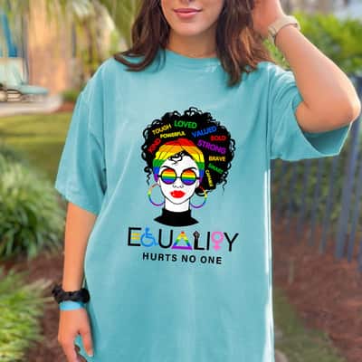 Equality Hurts No One Rainbow Sunglasses LGBT LGBTQ Pride T-Shirt