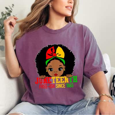 Strong Women Juneteenth Black Girl Kids Celebrate Juneteenth 1865 African T-Shirt
