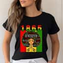 Strong Women Juneteenth 1865 Independence Black Melanin Queen Afro Women T-Shirt