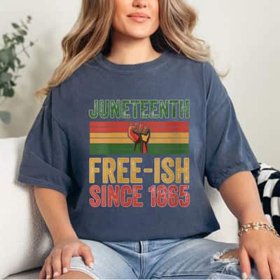 Strong Women Juneteenth Free-ish Since 1865 Day Independence Black Pride Retro T-Shirt