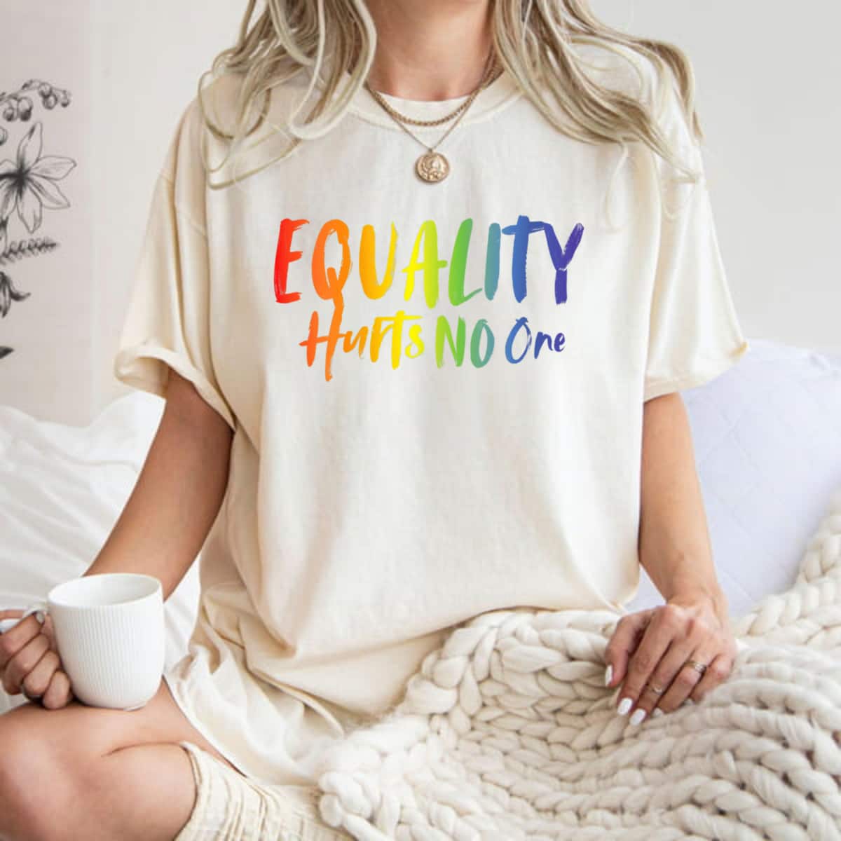 Womens Equality Hurts No One Bi Trans Gay Pride Rights T-Shirt Womens Equality Hurts No One Bi Trans Gay Pride Rights T-Shirt