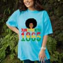 Strong Women Juneteenth 1865 Women Natural Hair T-Shirt