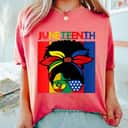 Strong Women Black Women MessyBun Juneteenth Independence Day 4th Of July T-Shirt Strong Women Black Women MessyBun Juneteenth Independence Day 4th Of July T-Shirt