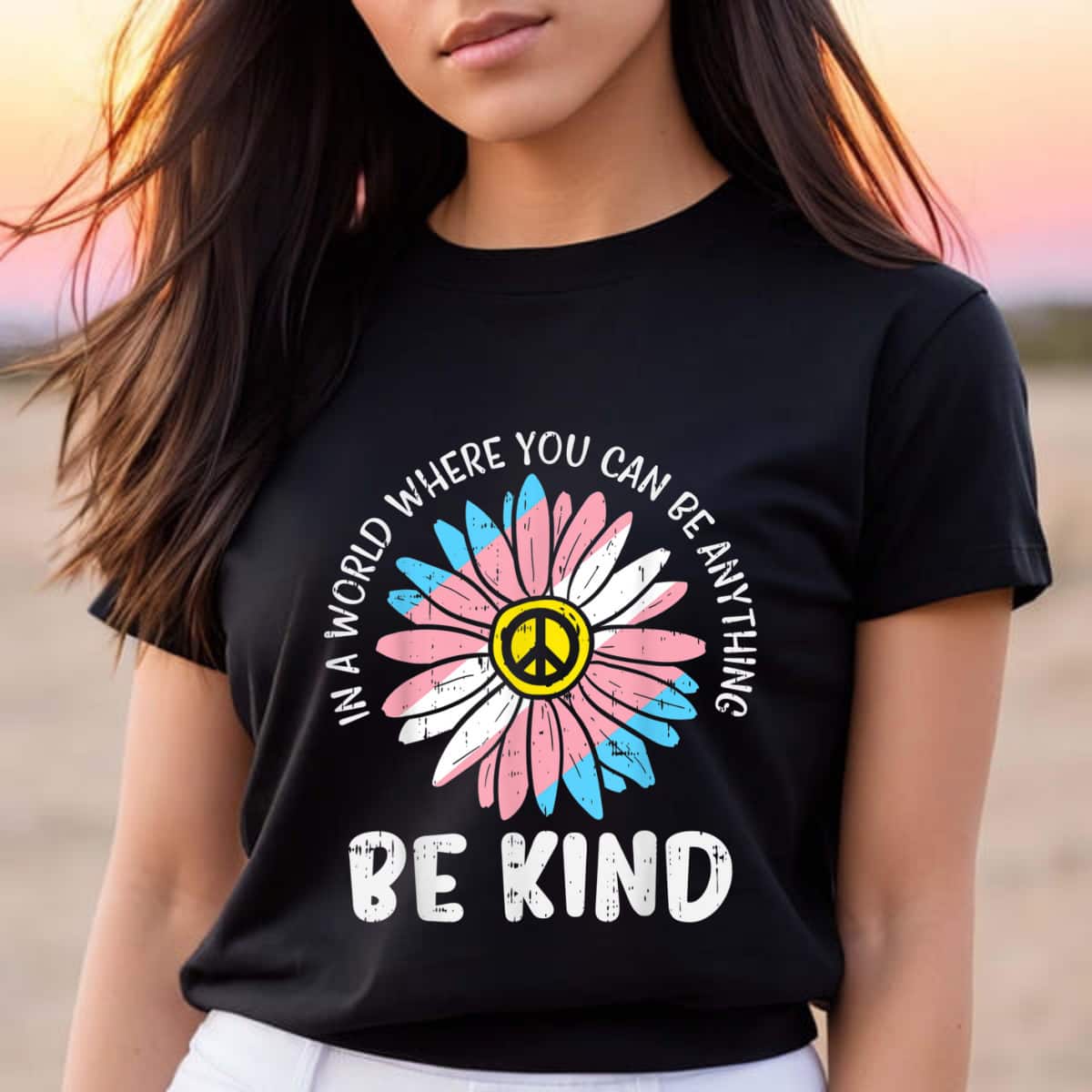 World Be Kind Transgender Daisy Peace Hippie Trans LGBT T-Shirt World Be Kind Transgender Daisy Peace Hippie Trans LGBT T-Shirt