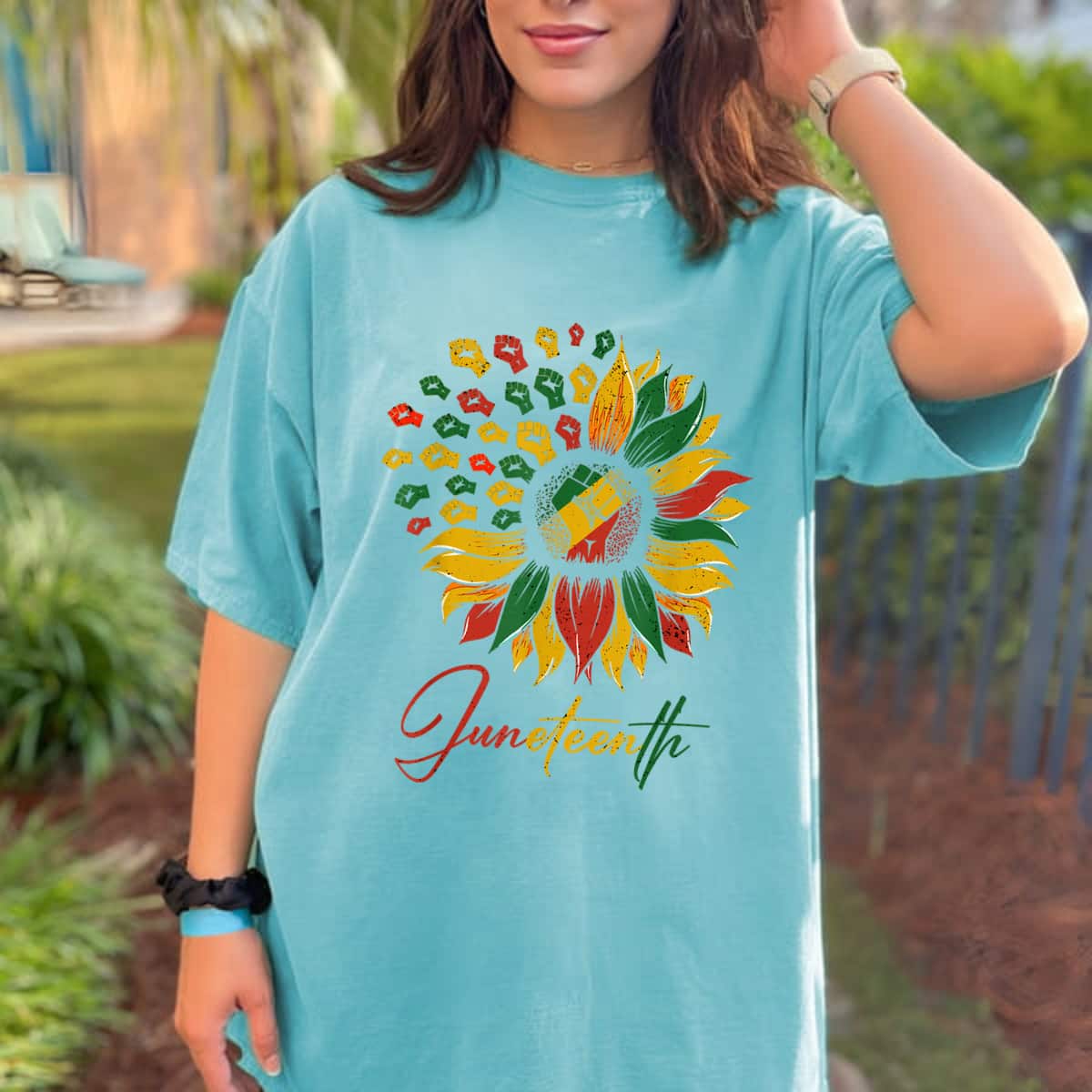 Sunflower Fist Juneteenth Black History African American T-Shirt Sunflower Fist Juneteenth Black History African American T-Shirt