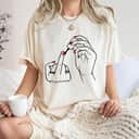 Women Hand Red Nail Polish Equality Equal Rights Feminism T-Shirt
