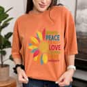 Peace Love Inclusion Equality Diversity Colorful Sunflower T-Shirt Peace Love Inclusion Equality Diversity Colorful Sunflower T-Shirt