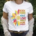 Womens Biden Harris Peace Love Equality Hope Diversity T-Shirt