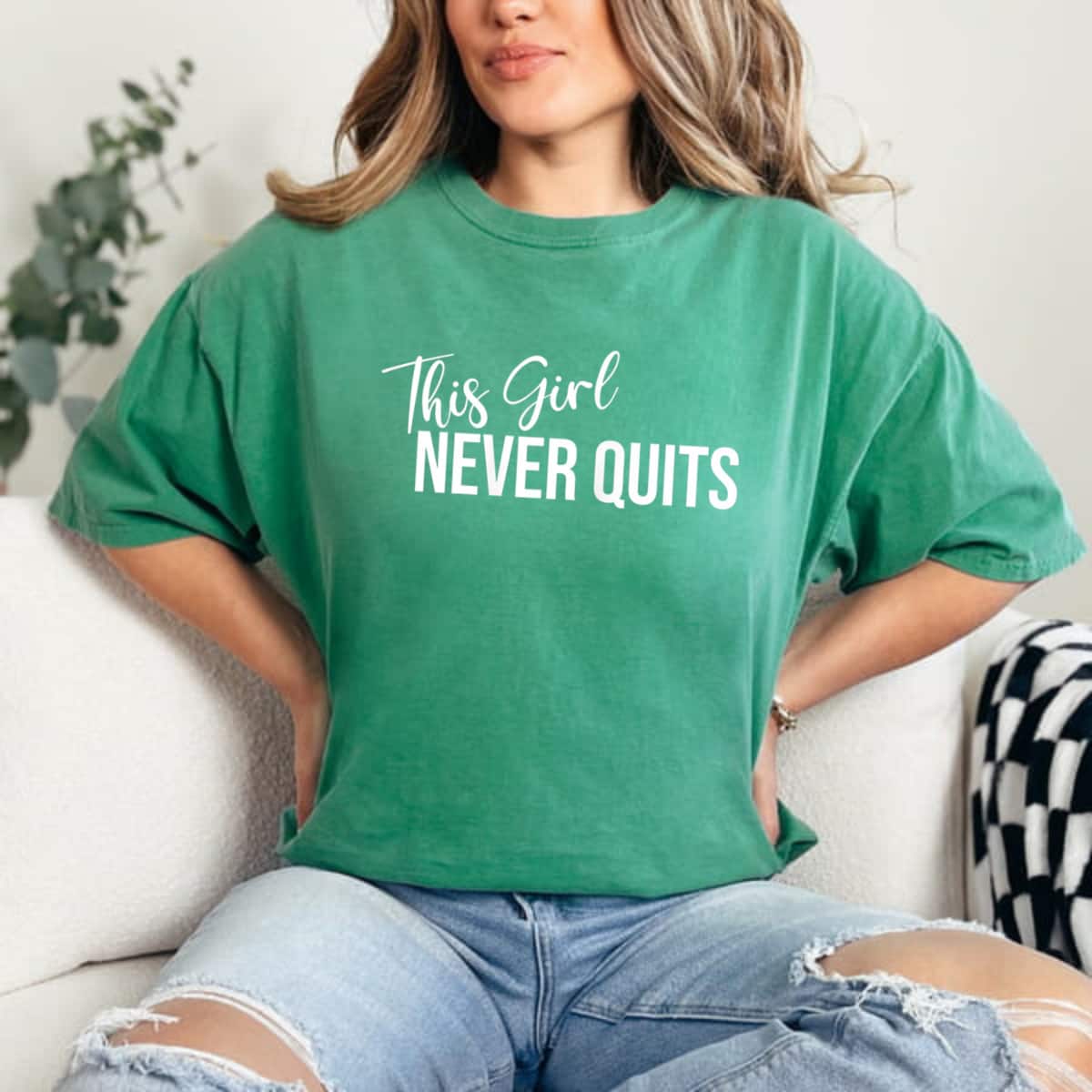 This Girl Never Quits Strong Female Motivational Girl Power T-Shirt This Girl Never Quits Strong Female Motivational Girl Power T-Shirt