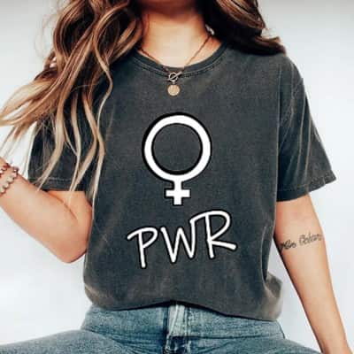 Womens Cute Delicate Subtle Girl Power Feminist T-Shirt