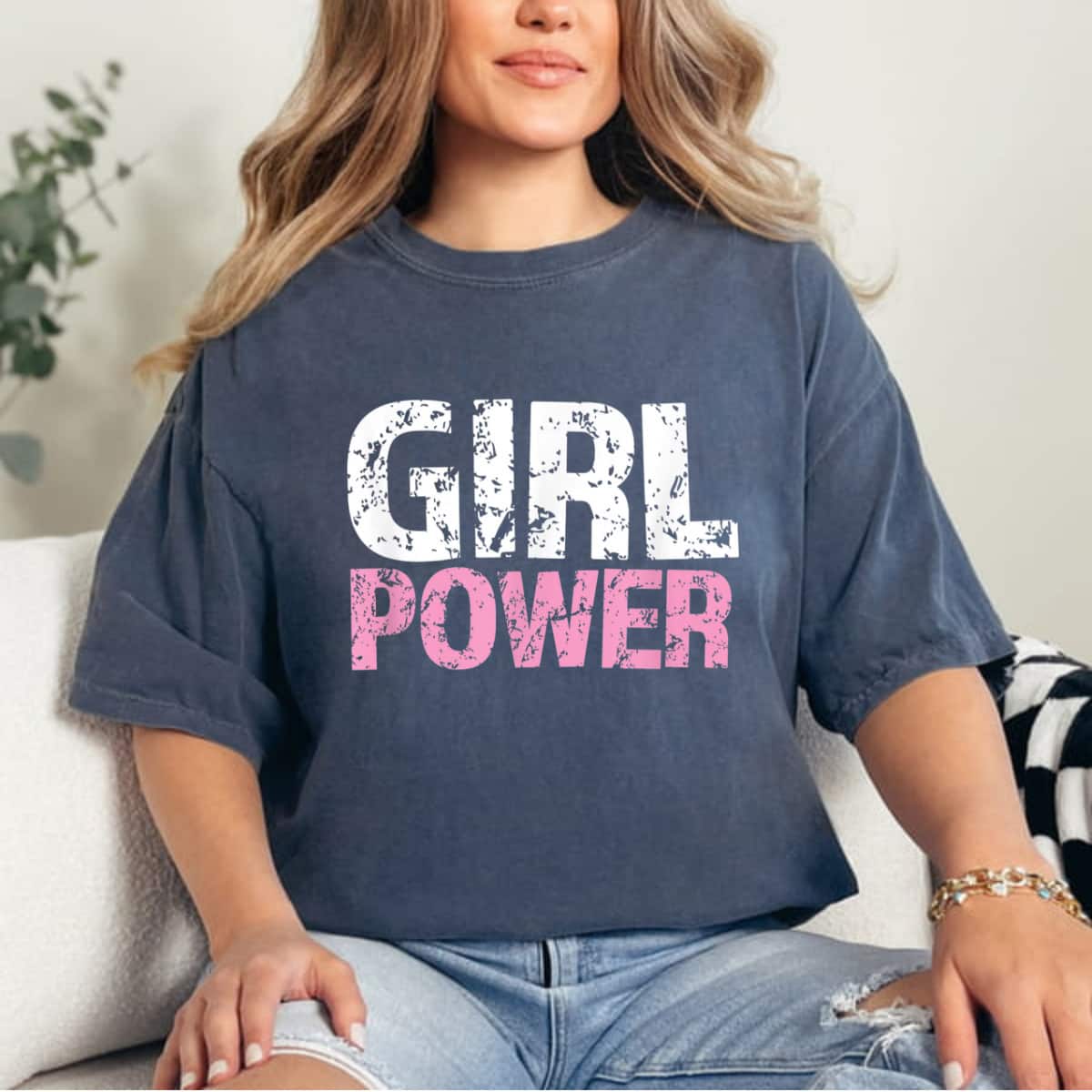 Awesome Girl Power Feminist Graphic T-Shirt Awesome Girl Power Feminist Graphic T-Shirt