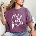 Curl Power Cute Curly Hair Natural Wild Curls Girl Power T-Shirt Curl Power Cute Curly Hair Natural Wild Curls Girl Power T-Shirt