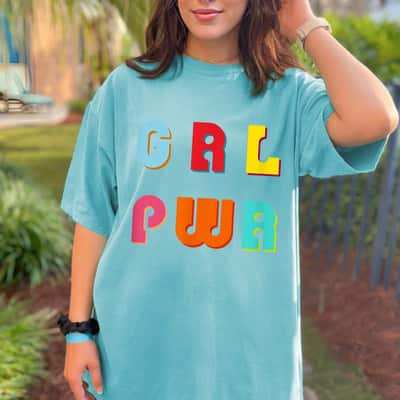 GRL PWR - Funny Girl Power Woman Rights Quote T-Shirt