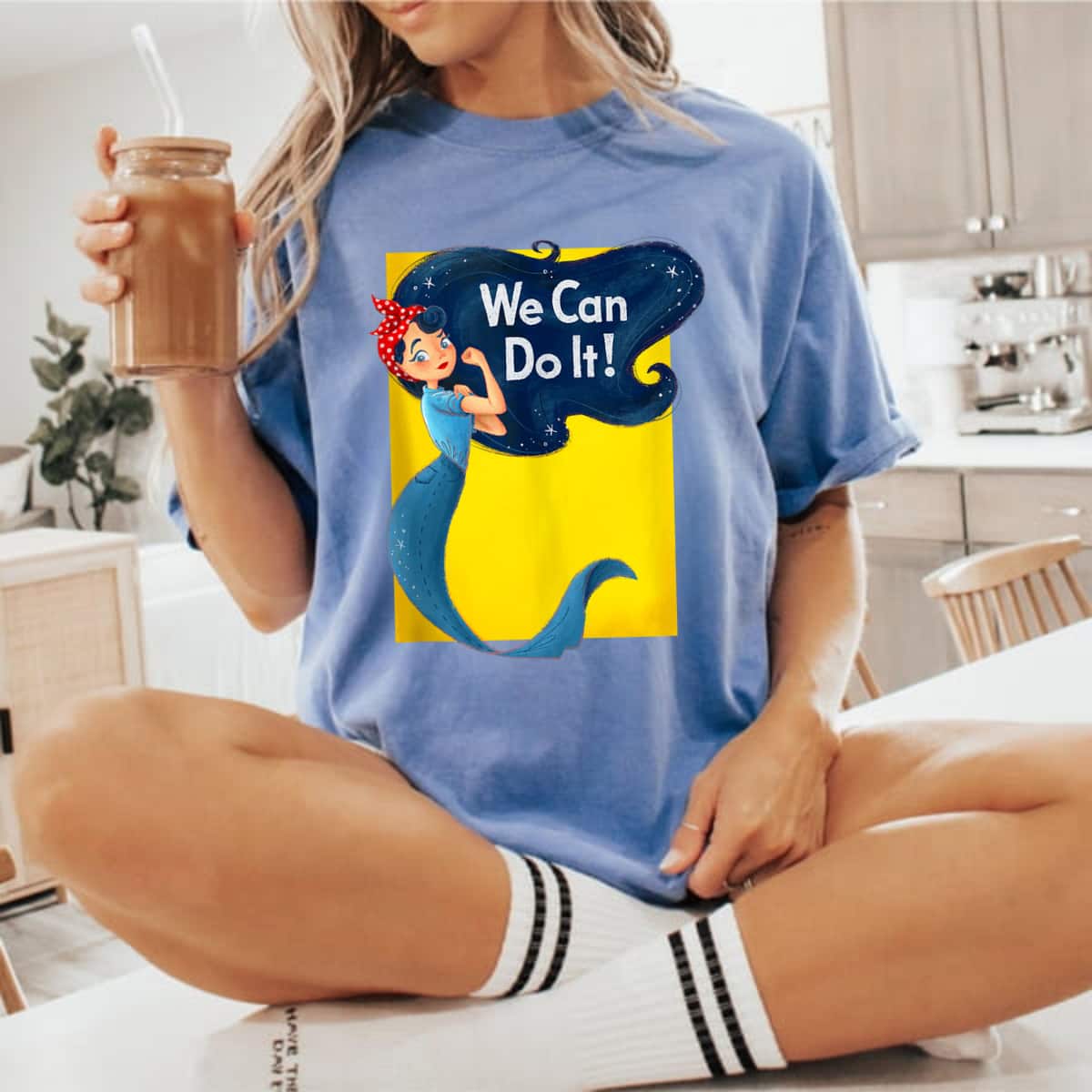 Rosie The Riveter Retro Mermaid Vintage We Can Do It T-Shirt Rosie The Riveter Retro Mermaid Vintage We Can Do It T-Shirt