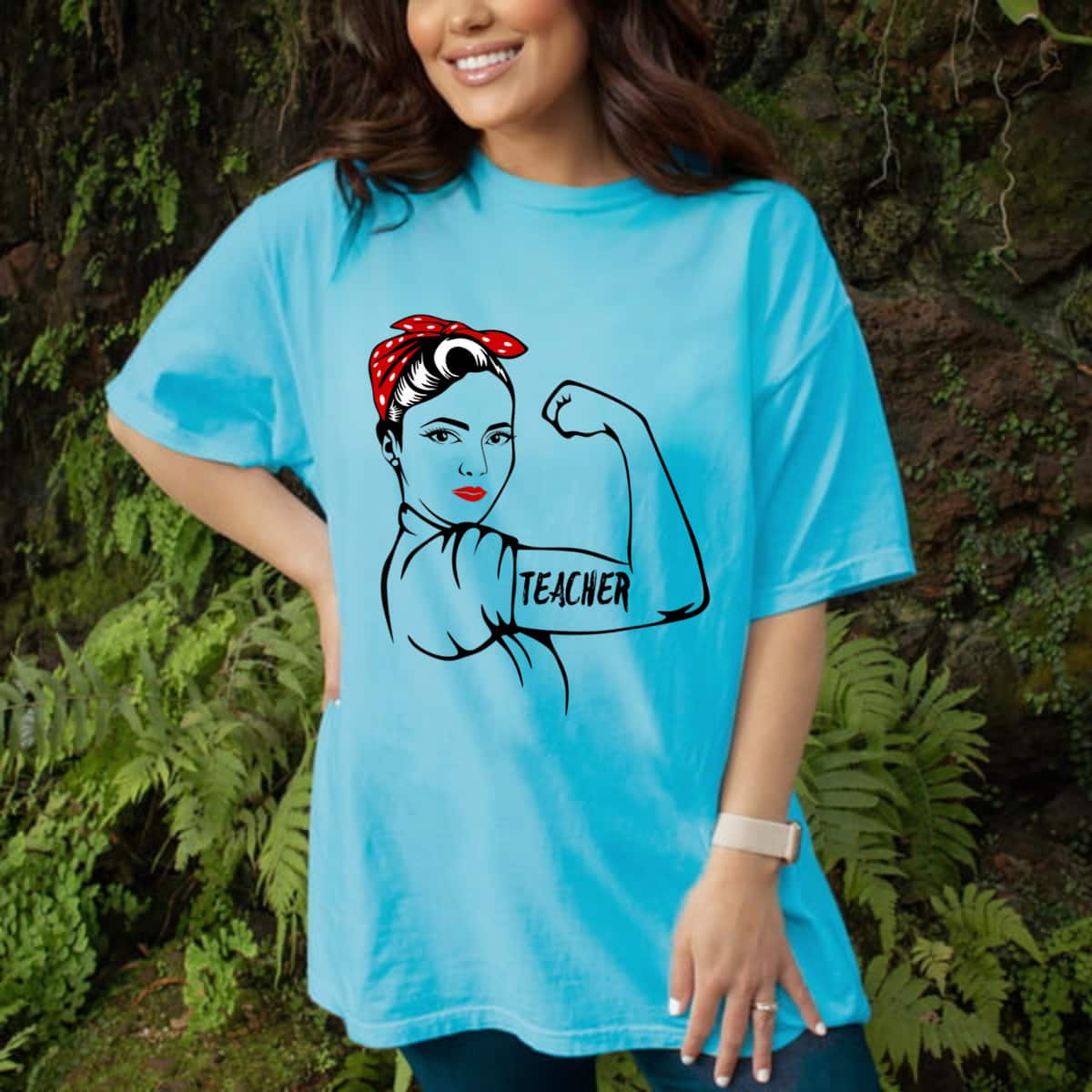 Rosie The Riveter Teacher T-Shirt Rosie The Riveter Teacher T-Shirt