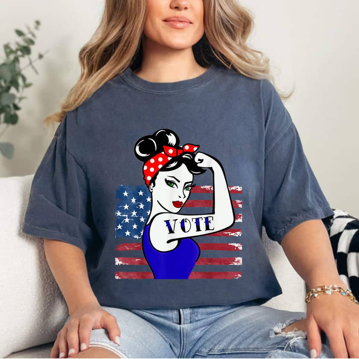Vote Women Feminist Vintage Rosie The Riveter T-Shirt Vote Women Feminist Vintage Rosie The Riveter T-Shirt