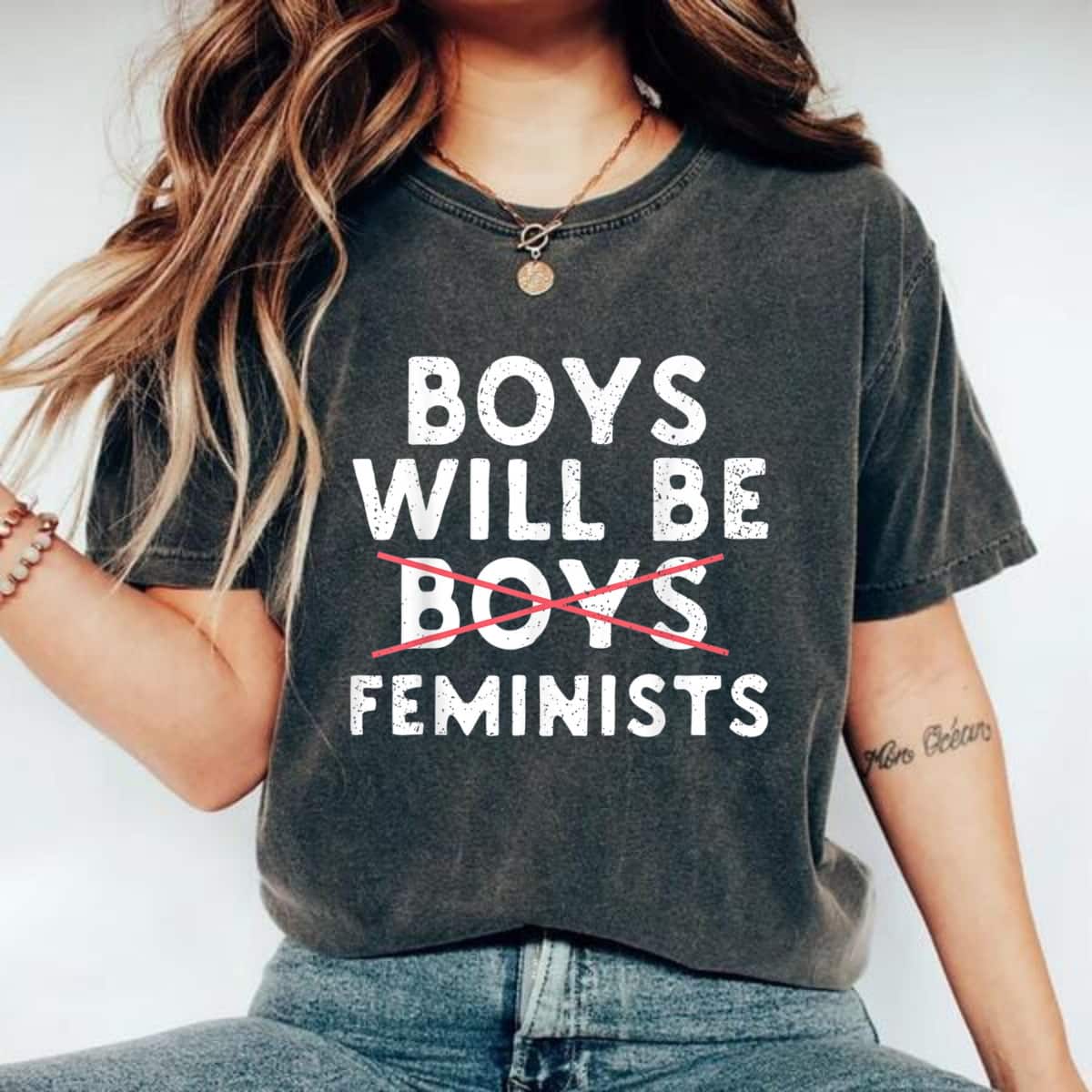 Boys Will Be Feminists Gender Equality Male Feminist T-Shirt Boys Will Be Feminists Gender Equality Male Feminist T-Shirt