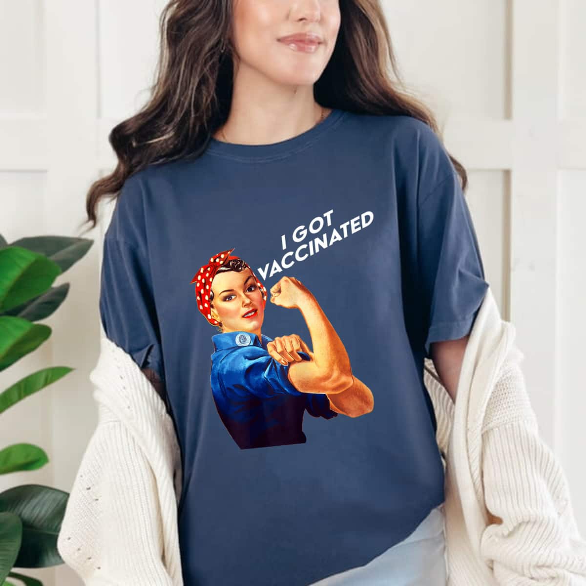 Womens Pro Vaccine Vaccinated Rosie The Riveter Pro Vaccine T-Shirt Womens Pro Vaccine Vaccinated Rosie The Riveter Pro Vaccine T-Shirt