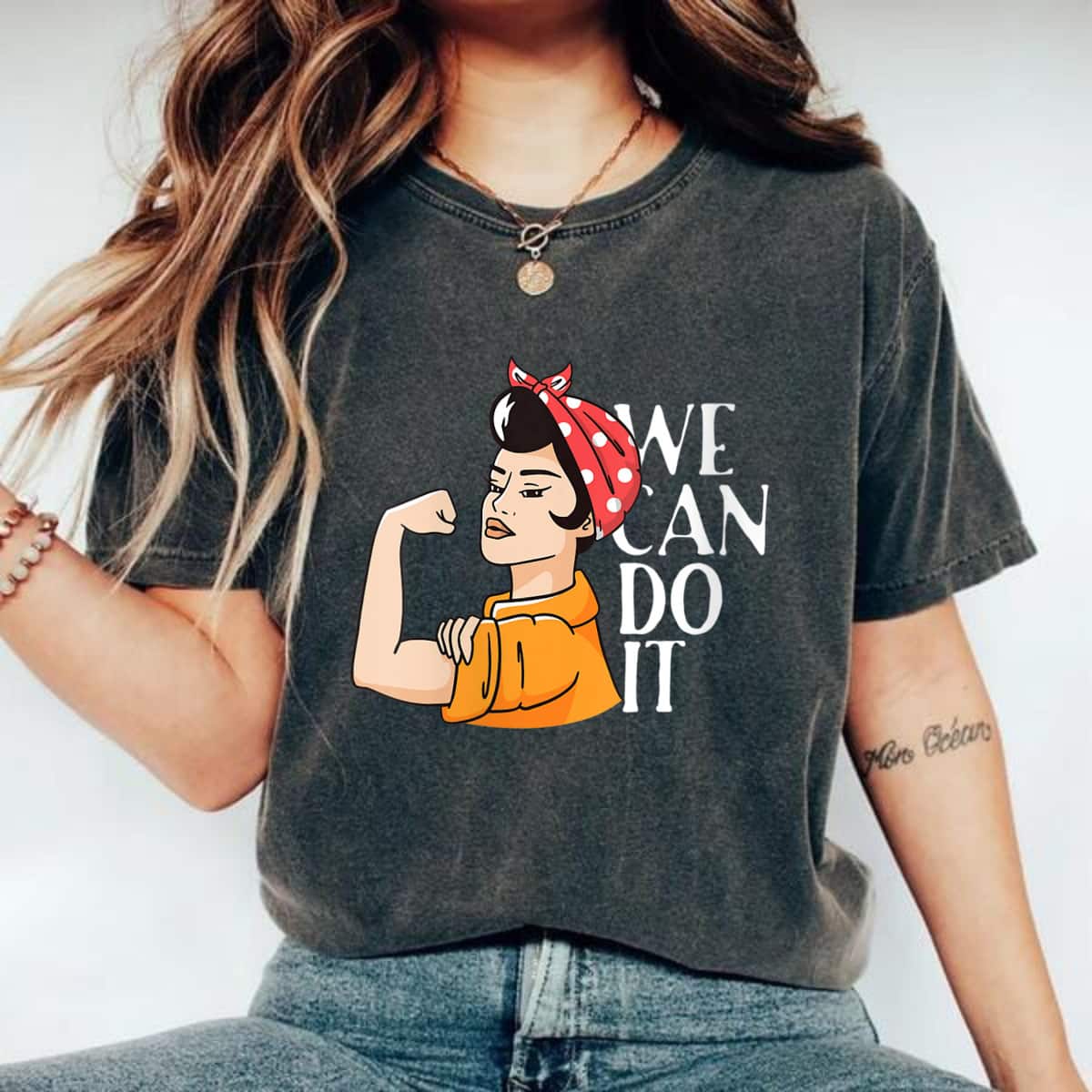 Womens Rosie The Riveter We Can Do It Unbreakable Women T-Shirt Womens Rosie The Riveter We Can Do It Unbreakable Women T-Shirt