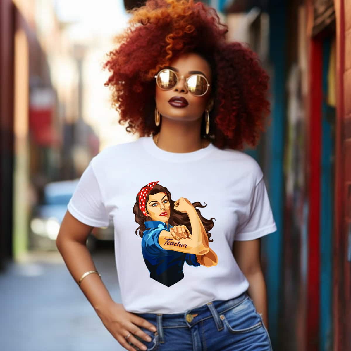 Rosie The Riveter - Woman Teacher T-Shirt Rosie The Riveter - Woman Teacher T-Shirt