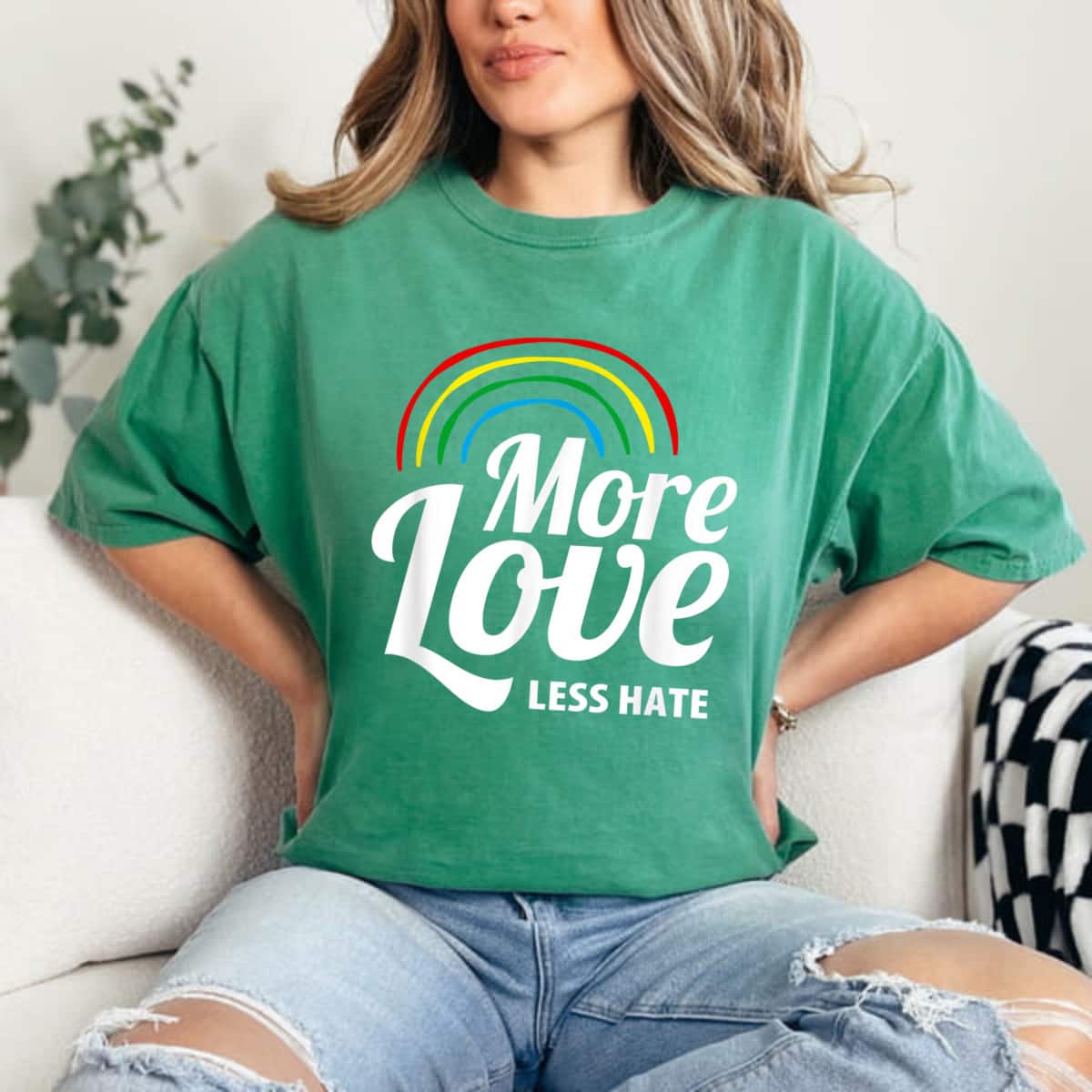More Love Less Hate LGBT Pride Equality Awareness T-Shirt More Love Less Hate LGBT Pride Equality Awareness T-Shirt