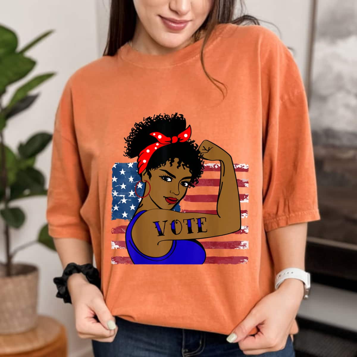 Vote Women Black Rosie The Riveter T-Shirt Vote Women Black Rosie The Riveter T-Shirt
