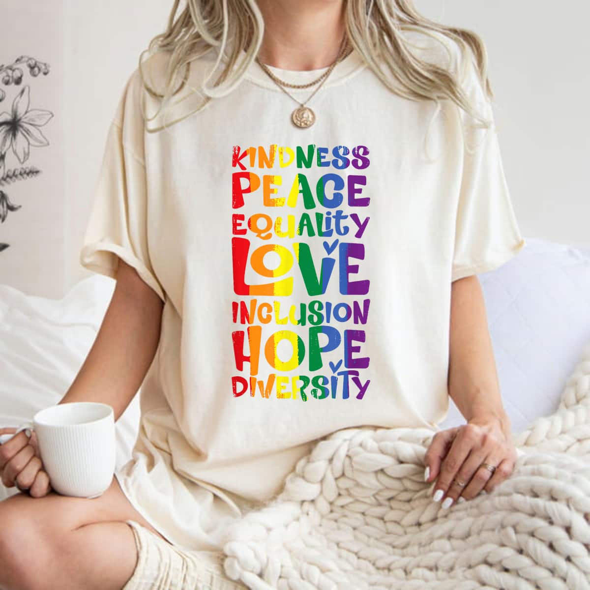 Peace Equality Love Of Inclusion Diversity Human Kindness T-Shirt Peace Equality Love Of Inclusion Diversity Human Kindness T-Shirt