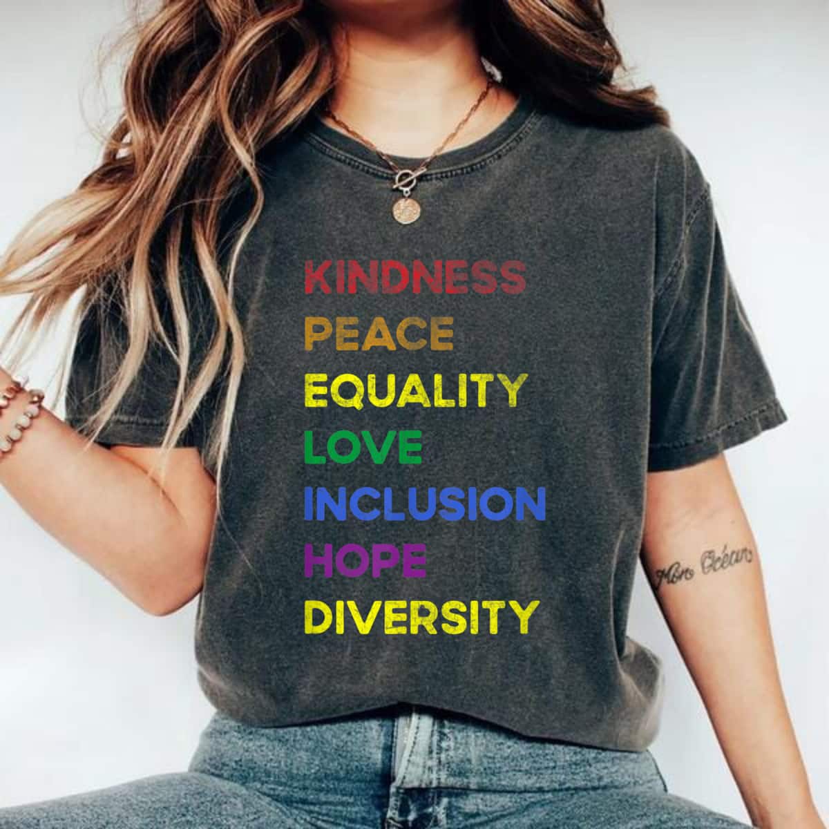 Kindness Equality Love Lgbtq Rainbow Flag Gay Pride Ally T-Shirt Kindness Equality Love Lgbtq Rainbow Flag Gay Pride Ally T-Shirt