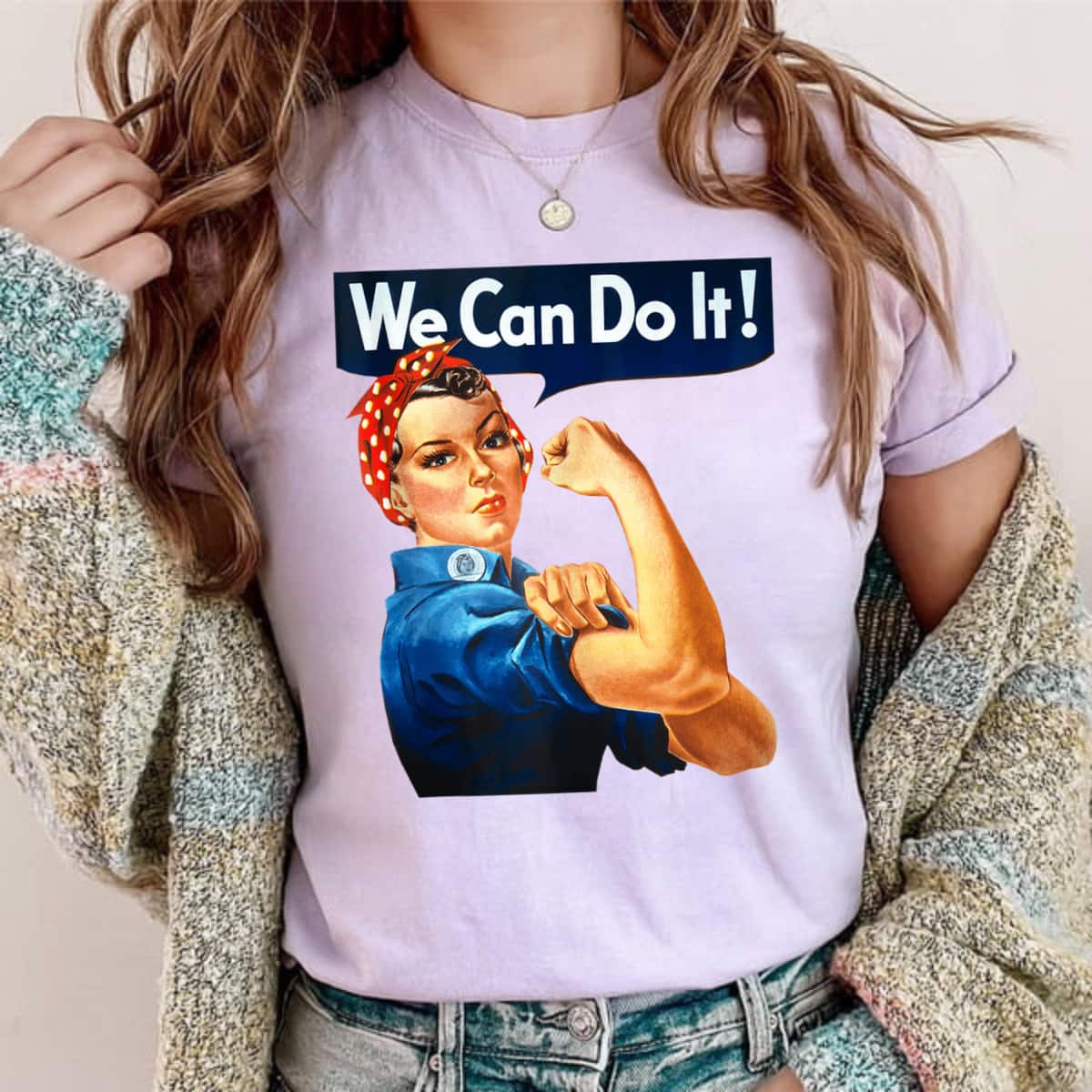 WE CAN DO IT Rosie The Riveter Vintage Feminist Icon Gift T-Shirt WE CAN DO IT Rosie The Riveter Vintage Feminist Icon Gift T-Shirt