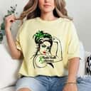Mental Health Warrior Rosie The Riveter Pin Up T-Shirt Mental Health Warrior Rosie The Riveter Pin Up T-Shirt