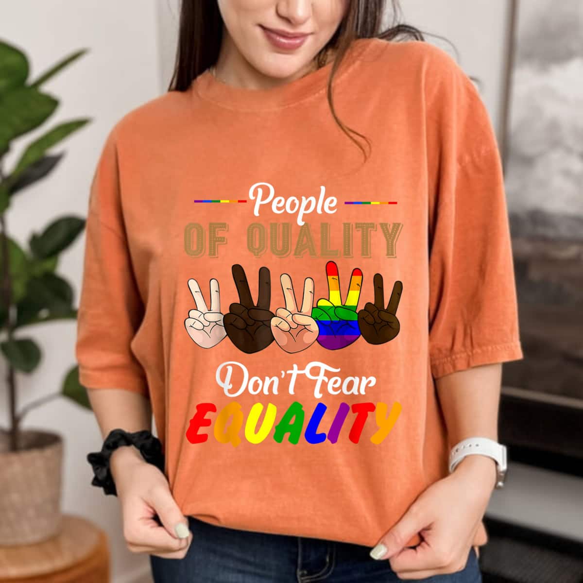LGBT Pride People Of Quality Do Not Fear Equality Novelty T-Shirt LGBT Pride People Of Quality Do Not Fear Equality Novelty T-Shirt