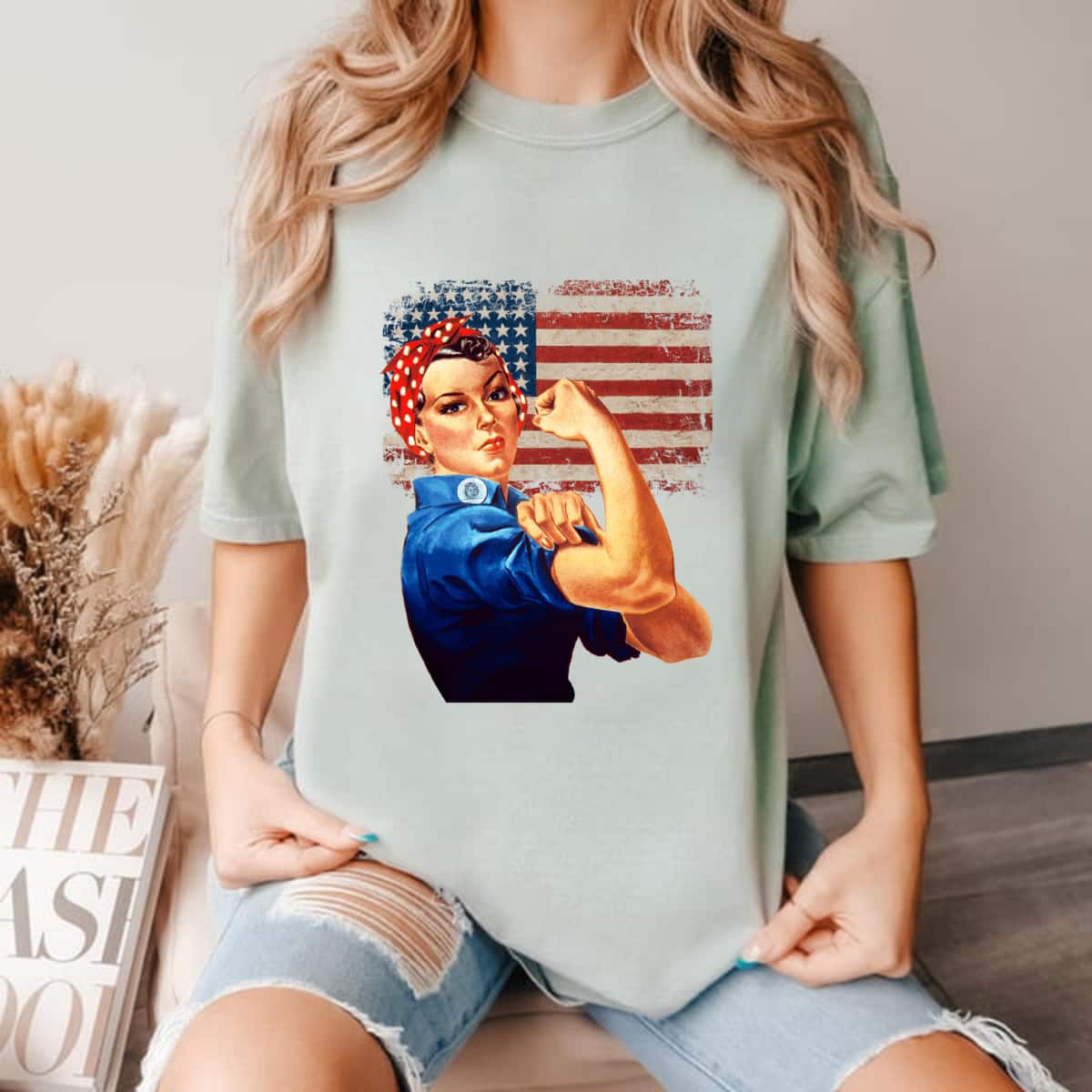 Rosie The Riveter American Flag Usa Rosie The Riveter T-Shirt Rosie The Riveter American Flag Usa Rosie The Riveter T-Shirt
