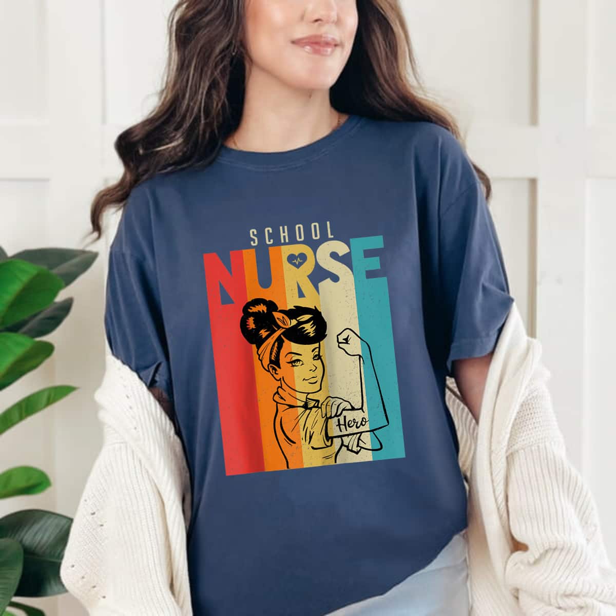 Vintage Rosie The Riveter School Nurse T-Shirt Vintage Rosie The Riveter School Nurse T-Shirt