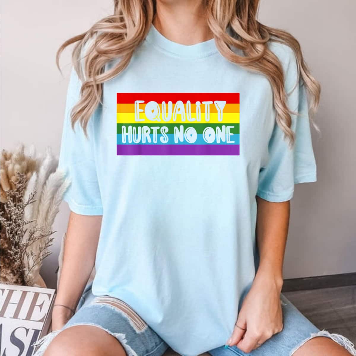 Gay Pride Equality Hurts No One Love Wins T-Shirt Gay Pride Equality Hurts No One Love Wins T-Shirt