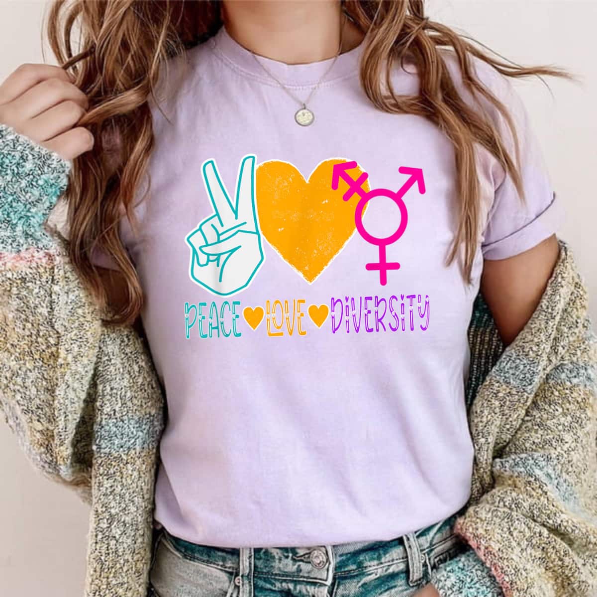 Peace Love Diversity To Celebrate Equality & Inclusion T-Shirt Peace Love Diversity To Celebrate Equality & Inclusion T-Shirt