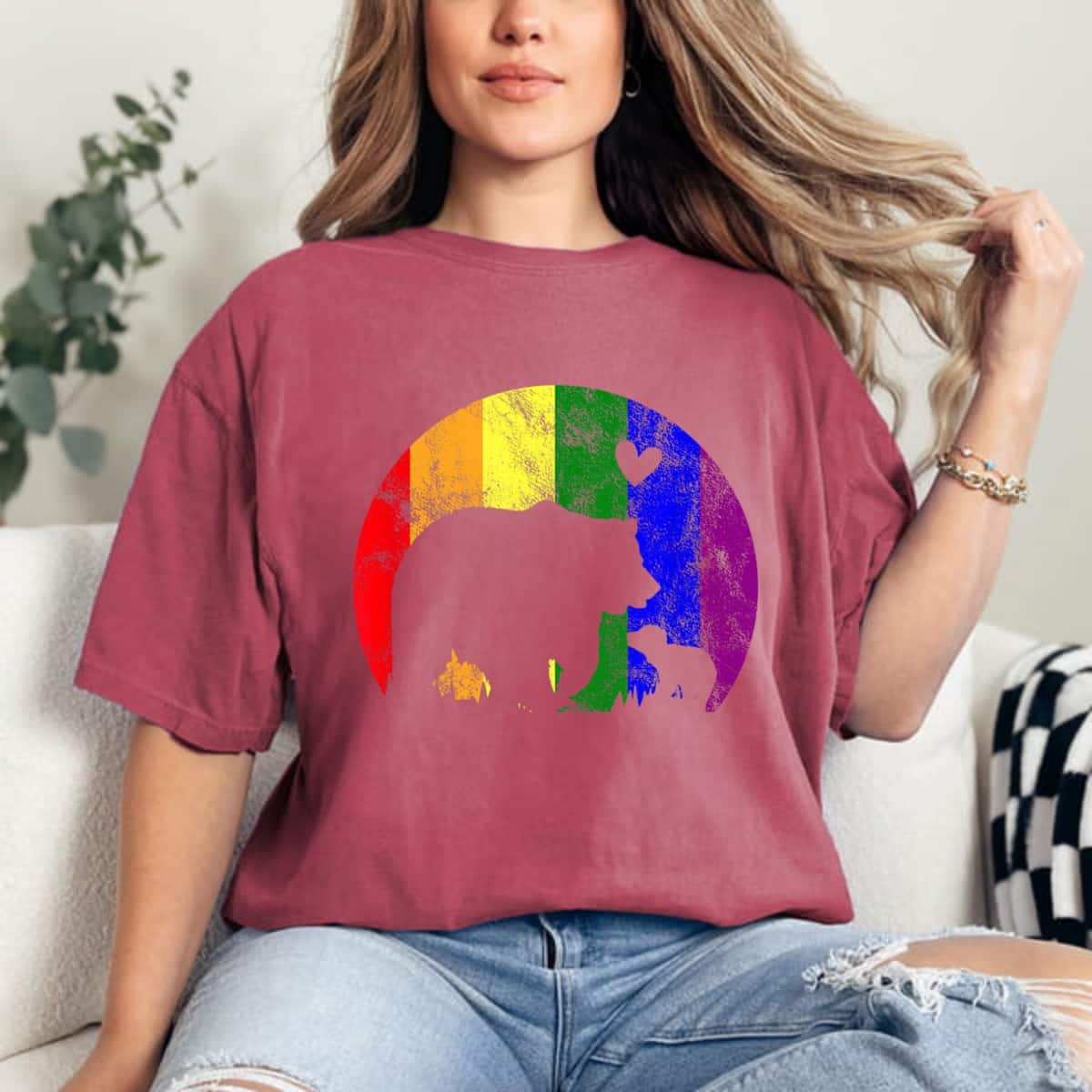 LGBT Mama Bear Gay Pride Rainbow Equality Support T-Shirt LGBT Mama Bear Gay Pride Rainbow Equality Support T-Shirt