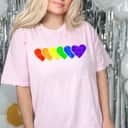 Gay Pride Rainbow Heart Lesbians Equality T-Shirt Gay Pride Rainbow Heart Lesbians Equality T-Shirt