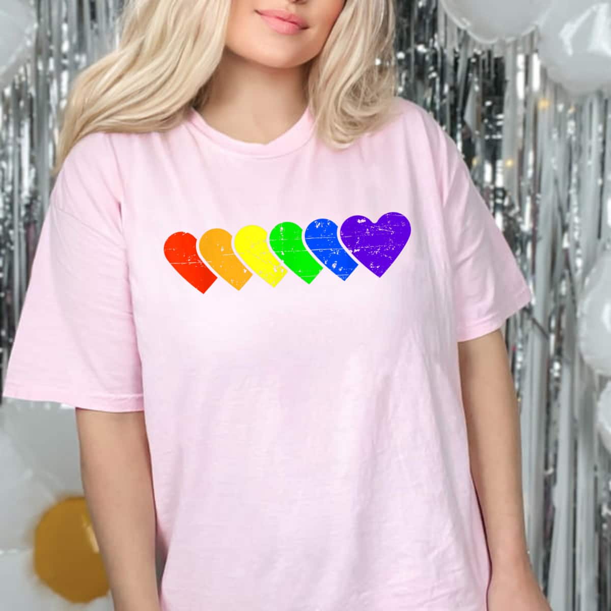 Gay Pride Rainbow Heart Lesbians Equality T-Shirt Gay Pride Rainbow Heart Lesbians Equality T-Shirt