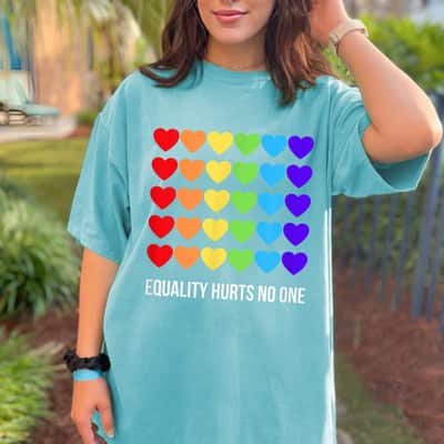 Equality Hurts No One LGBT Gay Pride Equality & Human Rights T-Shirt