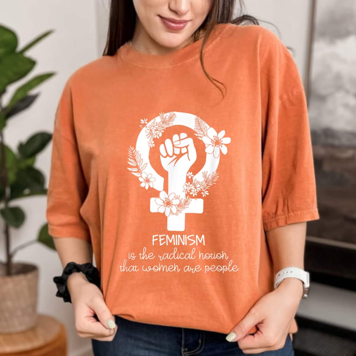 Feminist Feminism Is The Radical Notion Fist Symbol T-Shirt Feminist Feminism Is The Radical Notion Fist Symbol T-Shirt