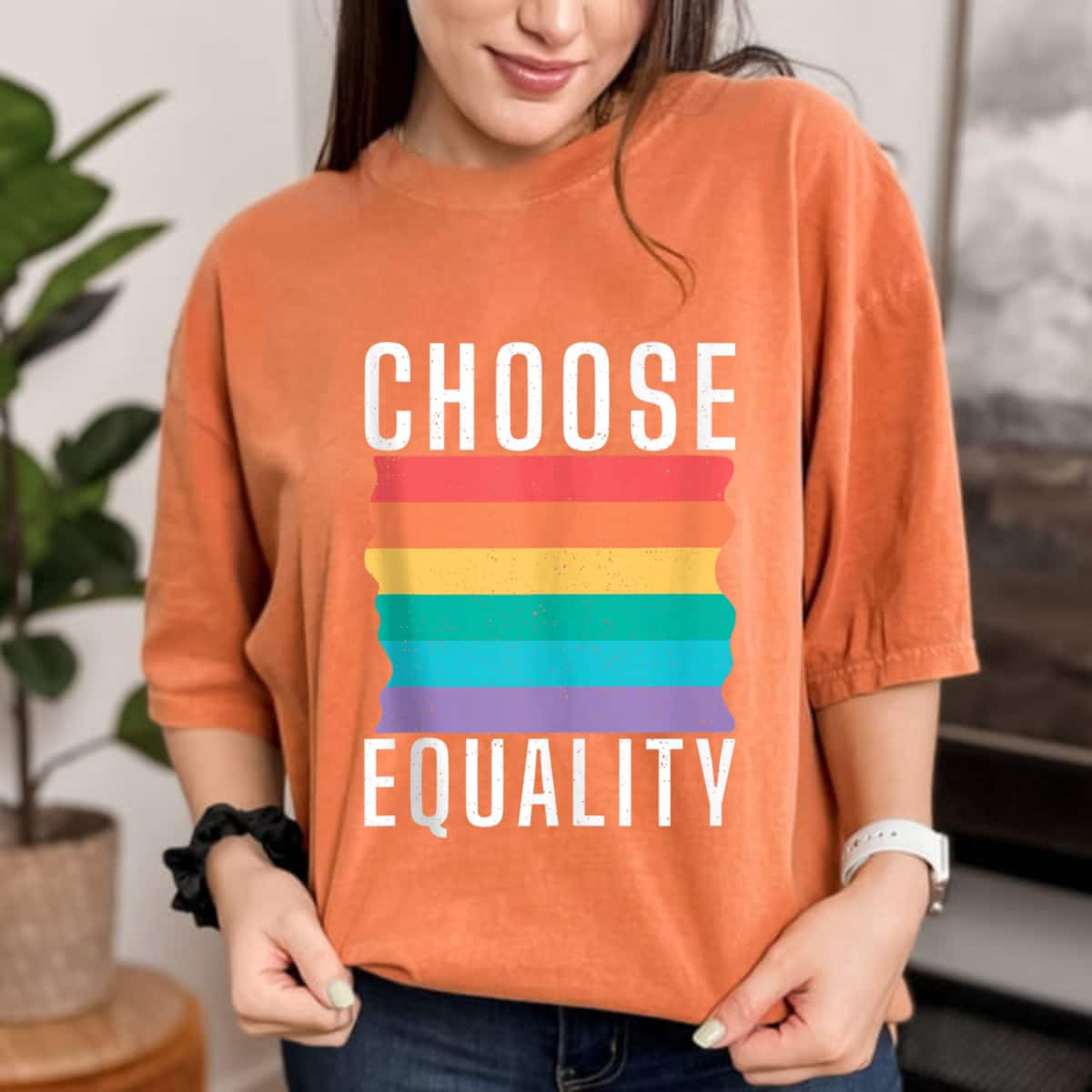Choose Equality Gay Pride Lesbian Rainbows Flag Support T-Shirt Choose Equality Gay Pride Lesbian Rainbows Flag Support T-Shirt