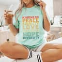 Womens Peace Love Diversity Inclusion Equality Black History Month T-Shirt Womens Peace Love Diversity Inclusion Equality Black History Month T-Shirt