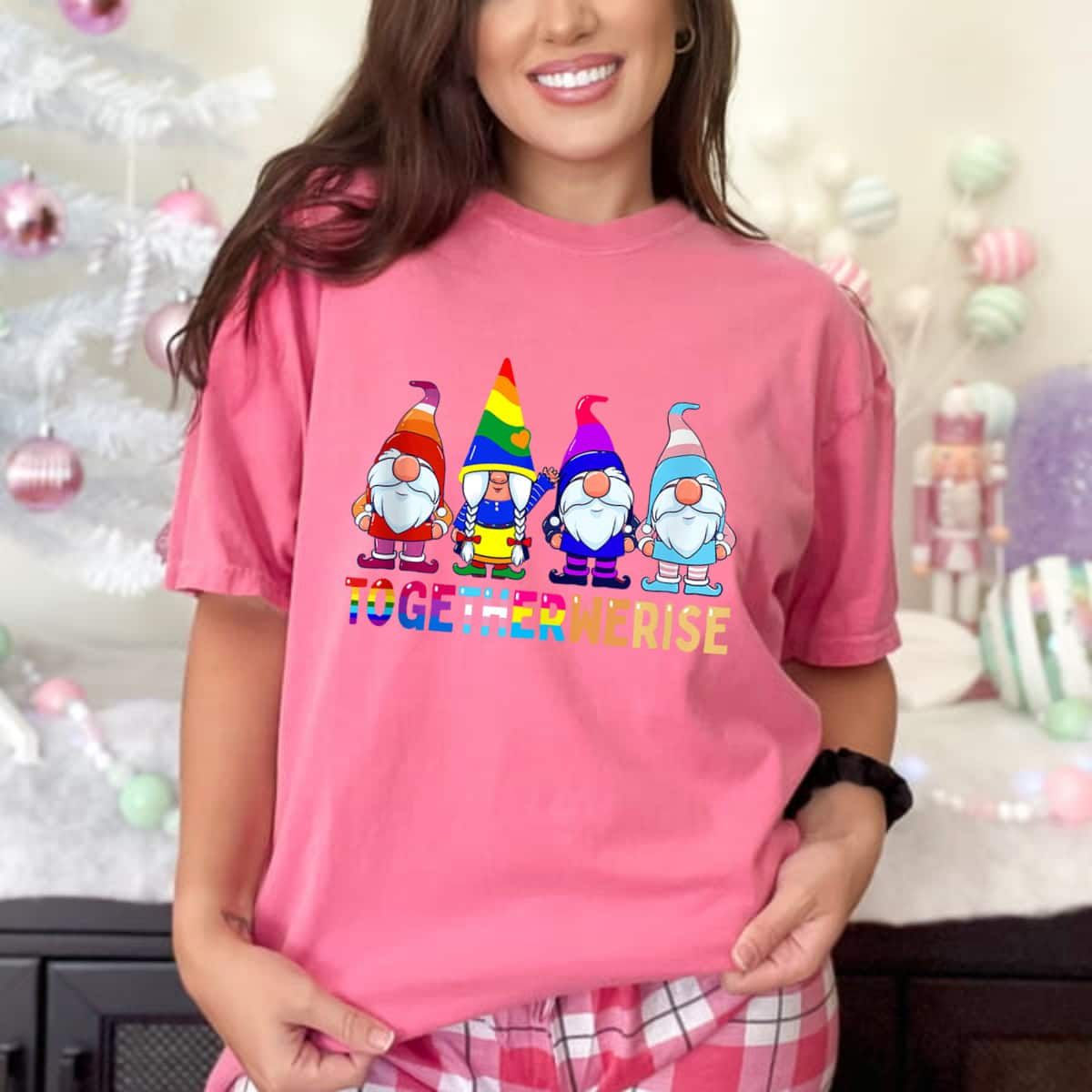 Together We Rise Funny Gnome LGBTQ Equality Ally Pride Month T-Shirt Together We Rise Funny Gnome LGBTQ Equality Ally Pride Month T-Shirt